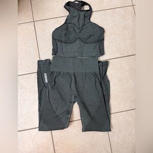 Gymshark Charcoal Seamless Activewear Set
